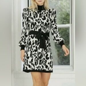 “Who What Wear” Leopard Print Sweater Dress - W Size XL